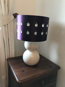 White lamp with Purple Shade