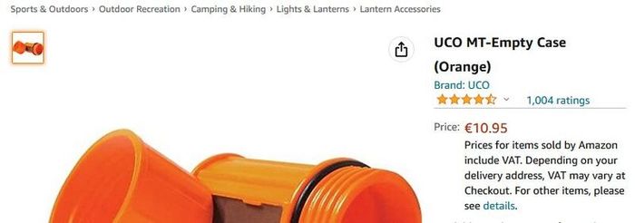 UCO Stormproof Match Case (no matches included) Orange Camping Emergency Bushcraft Survival Geocaching