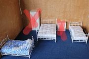Dolls house white metal bedroom furniture