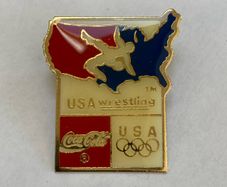 Coca Cola USA Wrestling Olympic pin