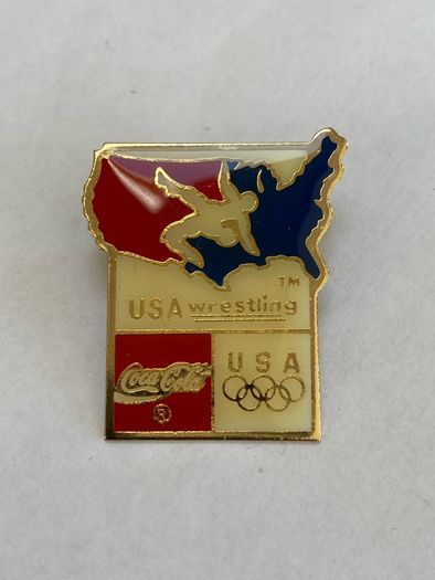 Coca Cola USA Wrestling Olympic pin