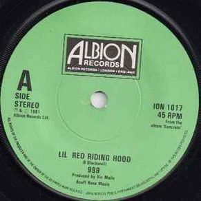 Punk vinyl single - 999 Little Red Riding Hood