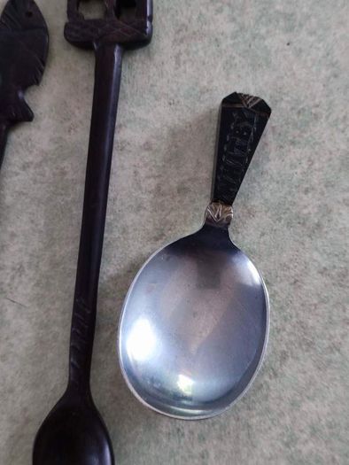 Selection of over sea jam spoons.