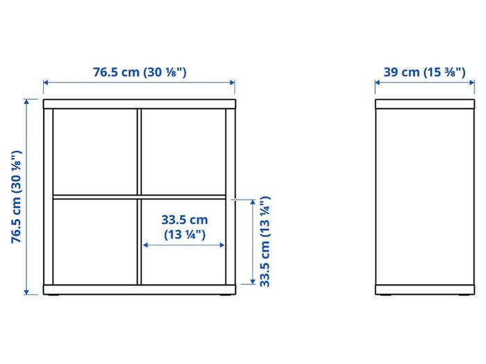 3 x IKEA Kallax Units 2x2 Black