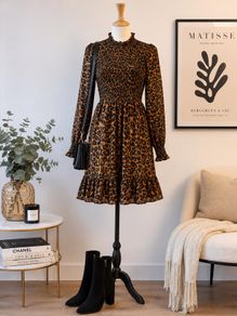 Whistles leopard mini dress, size 8