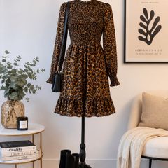 Whistles leopard mini dress, size 8