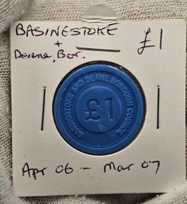 Basingstoke and Deane Borough Council 1 Pound Plastic Token