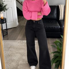 Salsa Black Jeans Push In Sculpting Wide Leg Jeans W28 L32 UK 10