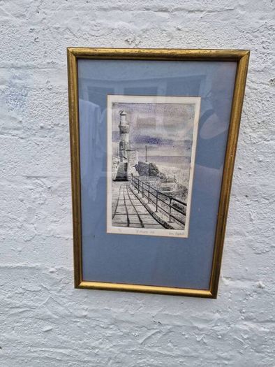 Artists signed print  limited edition number 1 of 7 Print  Plymouth Hoe by Iain Urquhart