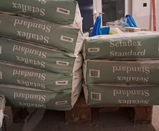 bags of tile adhesive