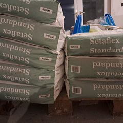bags of tile adhesive