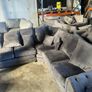 Grey corner sofa with scatter cushions Image 7