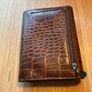 Brown Leather Crocodile Style Womens wallet Image 2