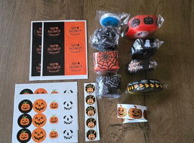 Halloween ribbon and stickers