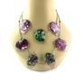 Vintage Italian Art glass leaf Costume necklace Image 2