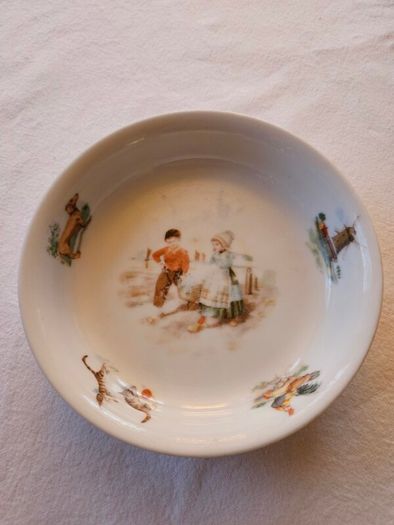 Vintage 'jack and jill' bowl