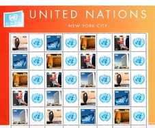 2008 United Nations Greeting Stamps Commemorative Stamp Sheet with UN Logo Mint Never Hinged (MNH)