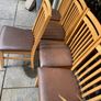 5 x Lovely Sturdy Leather Kitchen Dining Chairs - Can Deliver Image 2