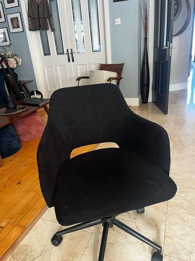 Velvet adjustable spinning desk chair