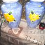 Pair of Beautiful Large Hand Painted Ceramic Flower Vases, Price for 2 Postage Available, Image 2