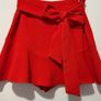 Zara Red Tie-Front Ruffle Skort. Bow tie at the waist. Size M- UK 10, New Image 2
