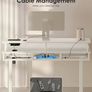Electric Standing Desk, 120 x 54cm Height Adjustable Desk with 3 Drawers, RGB LED Strip & Charging Station Image 8