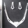 Silver/Crystal Bridal Neck Piece and Earrings Image 8