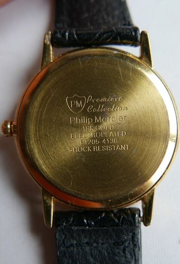 Philip Mercier Premier Collection 18k Gold Electroplated Mens Watch I 1205 - 4136