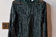 Lace top (bottlegreen colour) Size L