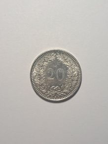 Switzerland 20 rappen coin