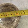 Vintage Small Brass Elevated Hanging Bowl with Embossed Flying Mallards Image 3