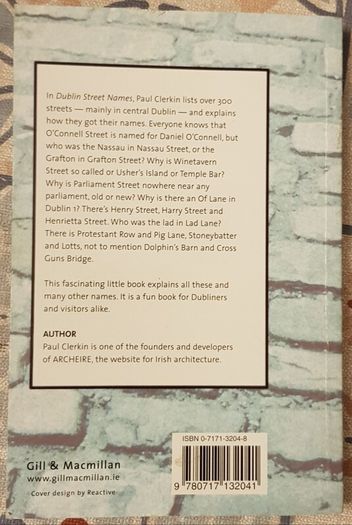 Dublin Street Names by Paul Clerkin
