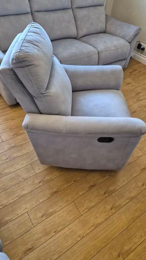 Cindy Grey Fabric Rocker and Recliner