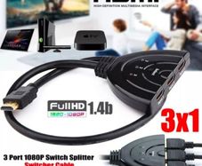 3X1 HDMI Compatible cable splitter HD 1080bp switcher adapter 3 input 1 output port hub for xbox ps4 dvd hdtv pc laptop tv