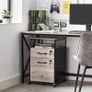 _Roll container, filing cabinet, office cabinet with drawers, universal castors, open compartment, steel frame, industrial design, greige black Image 3
