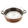 Vintage Art Nouveau Style Copper Candy Bowl With Glass Insert Image 2
