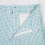 Zara Turquoise Blue White Gingham Check High Waisted Flared Trousers Size S Image 3