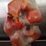 Absract Modernist Alabaster Sculpture on Marble Base. Signed. Image 2