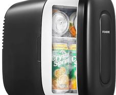 Mini Fridge Portable, 5 Liter/6 Cans Small Fridge Cooler & Warmer, Quiet, DC/AC Power, Cmpact Mini Fridge for Bedrooms, Office, Skincare, Car, Travel, Black