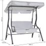Hollywood swing, sun canopy, garden swing, swing bench, swing, garden, indoor, balcony, terrace, light grey Image 4
