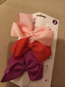 3 pack hair bow slides