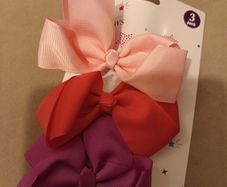 3 pack hair bow slides