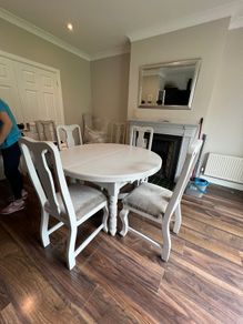 Solid wood table and 6 chairs