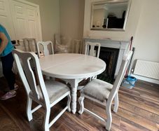Solid wood table and 6 chairs