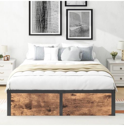 King Size Bed Frame,Metal Bed 150x200cm,5ft