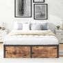 King Size Bed Frame,Metal Bed 150x200cm,5ft Image 6