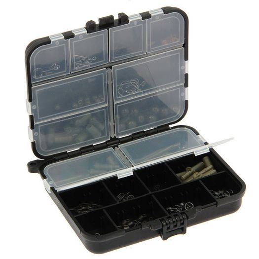 Carp Rig Accessory Box with 175 pcs of end tackle