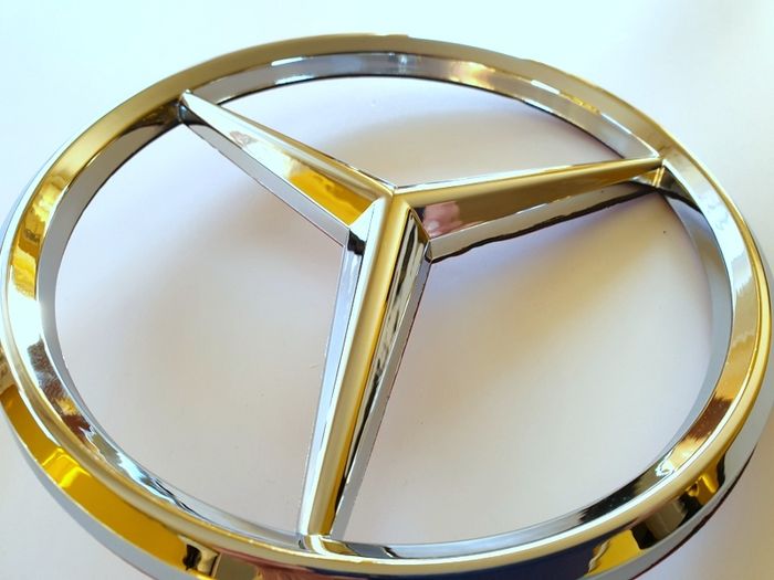 Mercedes 170mm Chrome color front / rear Badge Sticker Logo