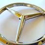 Mercedes 170mm Chrome color front / rear Badge Sticker Logo Image 2