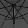 Outdoor Parasol with LED Lights and Steel Pole 300cm Anthracite Image 6
